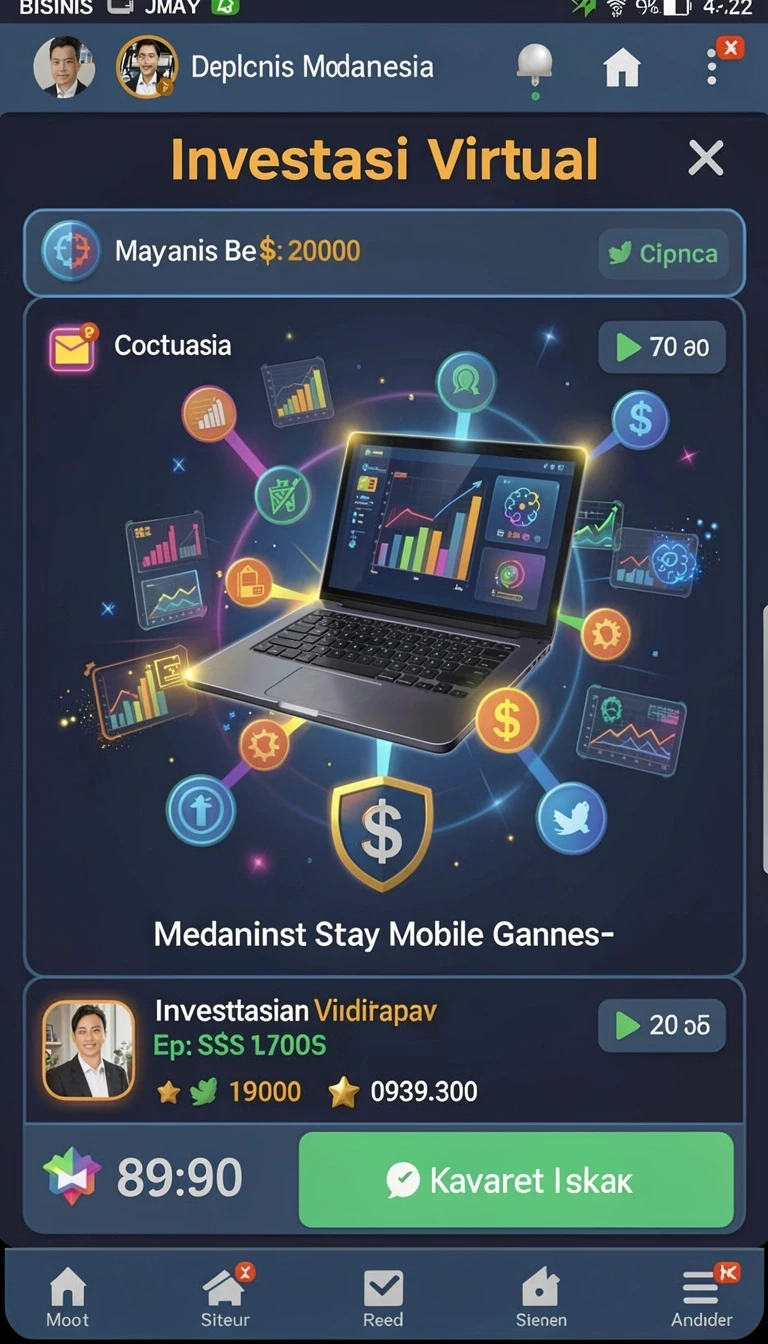 Tampilan antarmuka mimigame di Android